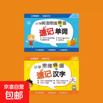 小学生思维导图速记汉字偏旁部首识字卡早教启蒙基础启蒙教育卡片 速记单词速记汉字
