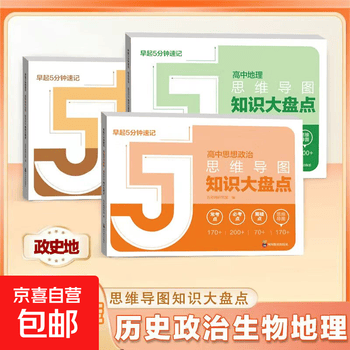 【正版现货新书】高中知识大盘点思维导图早起5分钟速记全套9本  高中思维导图张雪峰2025新版数学 知识通高中高考基础知识复习难点通用必背知识...