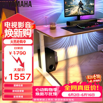 雅马哈（Yamaha）回音壁音响SR-C30A 虚拟5.1声道电脑音响条形音箱家用电视音响 游戏音箱