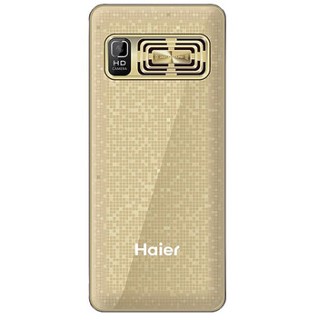 海尔（Haier）A210 移动联通2G老人手机 香槟金 官方标配