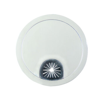 电脑办公桌穿线孔盖板50 53 60 80mm书桌面合金过走线盒出线孔盖 亮光