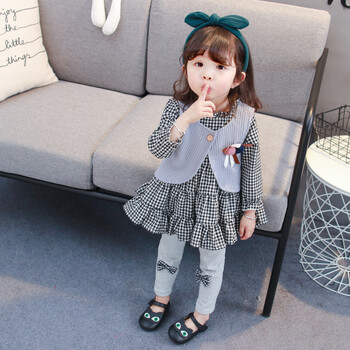 镜尚美女宝宝春装套装1-2-3岁女童春季4小童装女孩外出服儿童纯棉三