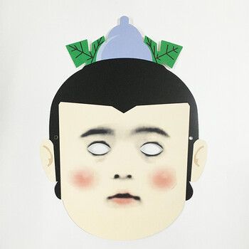 结婚接游戏整蛊新郎伴郎兄弟团尔康姚明葫芦娃明星纸质搞怪面具 五娃