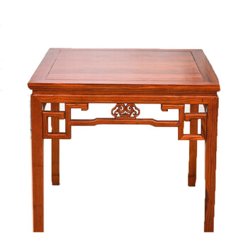 实木餐桌四方桌铜钱八仙桌饭店酒店餐桌仿古家具 餐桌椅组合 铜钱桌