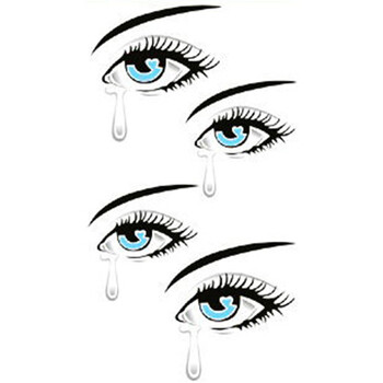 洛丽芙 (一份5张)纹身贴男女纹身贴纸性感刺青 眼睛流泪gf389 五张装