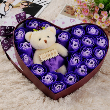 女朋友妈妈闺蜜实用 创意礼物送老婆生日小礼品 心型紫色1314我爱你