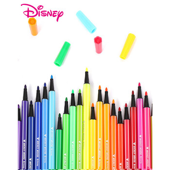 迪士尼disney 12色造型水彩笔(随机图案发货) 24色 6*23cm
