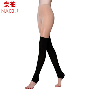 奈袖 打底裤袜女百搭保暖拼接假长筒袜假高筒袜过膝袜加厚加绒显瘦 优雅黑假筒袜1条 均码F