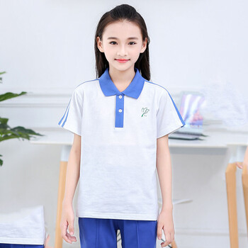 小学生校服 统一女款短袖春夏季运动装 上衣t恤 女短袖(小学) 160cm