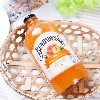 澳洲进口 bundaberg宾得宝蜜桃味含气苏打水饮料 碳酸果味汽水饮料无