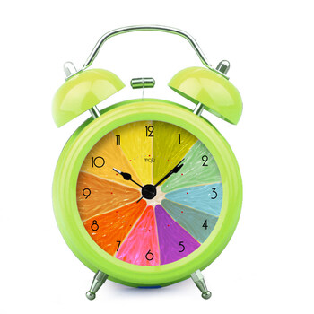 创意时尚卡通静音夜光灯床头个性闹钟 可爱学生儿童家居柠檬座钟 3