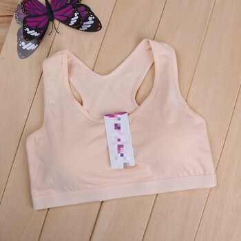 初中学生小背心少女文胸高中女生发育期内衣14-15-16岁 肤色工字 均码