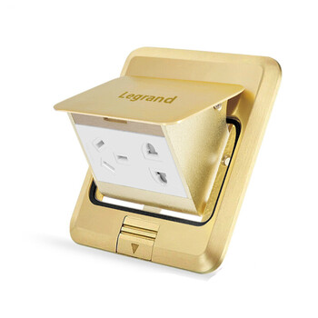 罗格朗地插全铜防水五孔电源地插网络网线地插座隐藏式弹起式地插