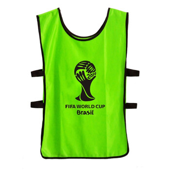 背心 小学生足球分组训练服马甲拓展分队服世界杯 儿童荧光绿世界杯