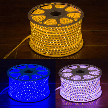 七彩变色霓虹灯四彩流水闪烁室外招牌防水高亮线灯带 智能暖蓝紫三色