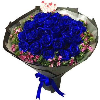 33朵蓝玫瑰花束 平时价