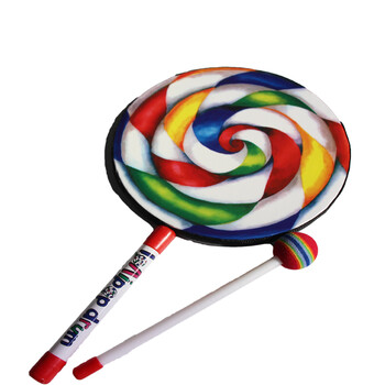 炎黄 儿童打击乐器早教玩具子带把 6寸 8寸 10寸棒棒糖鼓 带把10寸 带