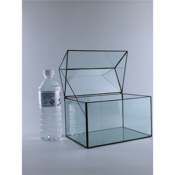 几何玻璃罩花房咖啡厅摆件微景观多肉植物生花瓶器创意饰品工艺 房子