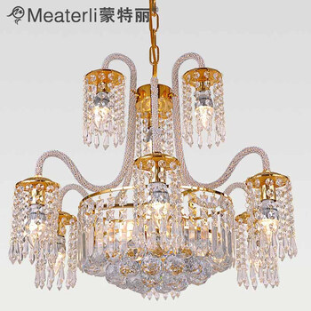 蒙特丽 金黄色水晶吊灯88091 豪华餐厅灯客厅灯卧室灯具(B) 88091