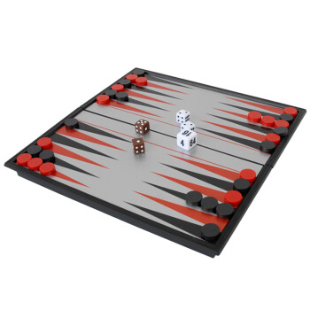 友邦（UB）折叠磁性西洋双陆棋棋类磁性棋盘桌面游戏棋backgammon 3820(直角)