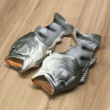 搞怪鱼形拖鞋创意女拖鞋软底鲤鱼鞋鱼头鞋儿童卡通拖鞋沙滩室外qss