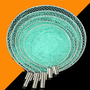 网头304实心不锈钢尼龙捞鱼网渔具配件捕大鱼抄网圈野鸡网兜- 5厘25cm