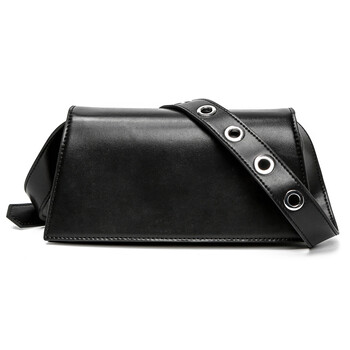 小方包女2018新款单肩宽肩带斜挎包ins超火斜跨宽带夏天小包女包 黑色