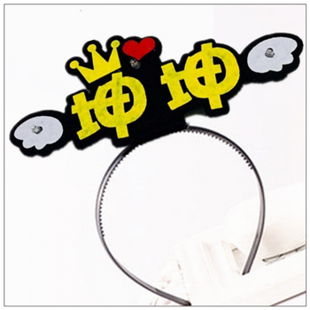 蔡徐坤应援发箍ninepercent演唱会周边发光闪光头箍荧光发夹道具 坤坤