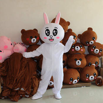 熊同款布朗熊卡通人偶服装熊行走熊发传单熊玩偶服道具服 可爱可妮兔