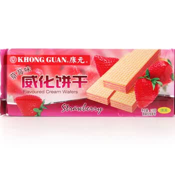 康元 威化饼干 草莓味 115g/袋