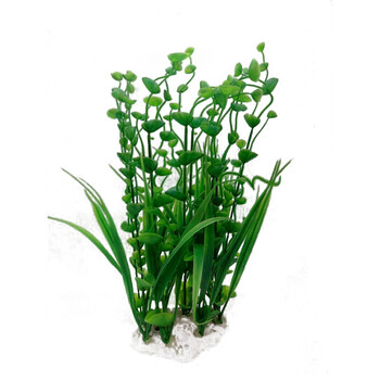 鱼缸造景套餐 水族布景假鱼缸装饰品 绿色植物内花g 金丝草高32cm