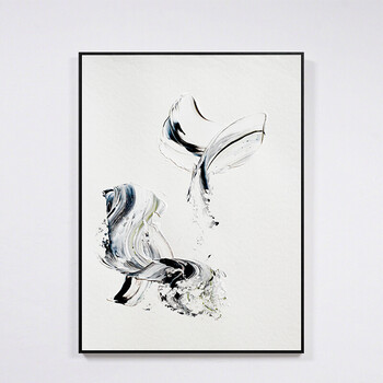 创意装饰画餐厅客厅墙画油画抽象画现代简约卧室玄关挂画 款式b 含