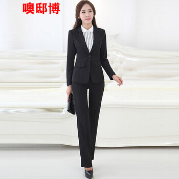 噢邸博2015秋冬职业装女装套装 时尚OL修身西服正装套裤工作服 灰色单上衣 S