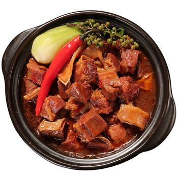 谷言 牛套皮 500g 速食方便菜 生鲜半成品菜 牛肉熟食美味火锅底料 酱