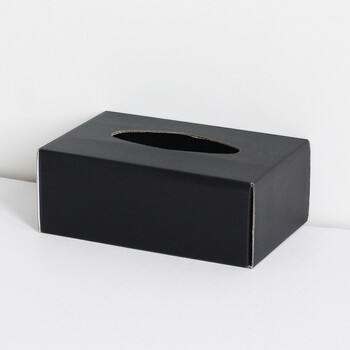 牛皮纸纸质餐巾纸盒创意纸巾盒 黑色 覆膜防水