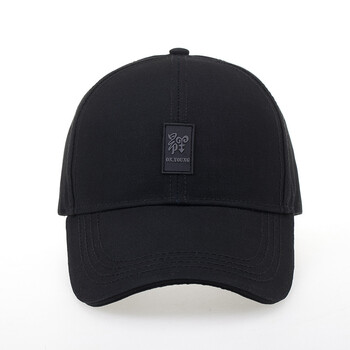 户外潮流夏天男士鸭舌帽子春夏季青年遮阳帽休闲太阳棒球帽 黑色