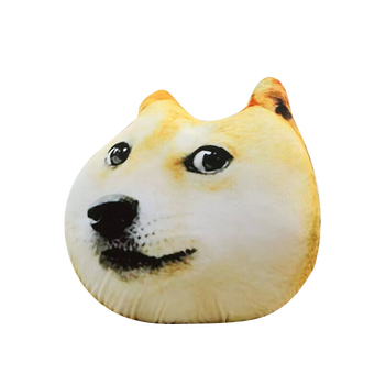 软生活 创意抱枕毛绒玩具神烦狗3d doge狗头抱枕 哈士奇 萨摩耶靠垫
