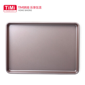 
                                        TiMi TM-804 长方形家用平烤盘 金色不沾 烤盘 曲奇盘 烤箱用 烘焙模具                