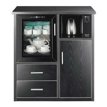 风马牛智能茶水柜茶柜北欧现代简约茶吧机酒柜碗柜厨房边柜餐边柜 黑