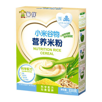 每伴婴儿米粉米糊儿童米粉小米谷物营养米粉（辅食添加初期）225g/盒