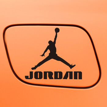 飞人油箱盖贴 汽车贴纸 篮球个性车贴车门贴引擎盖 30*27cm白色一个