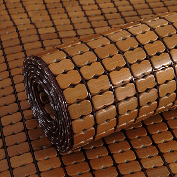 正帆麻将席沙发垫竹席简约组合凉垫子夏季竹凉席坐垫 咖色无边款 70*