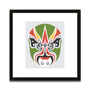 新中式装饰画创意京剧脸谱现代波普风客厅餐厅墙面有框装饰画 1号画芯