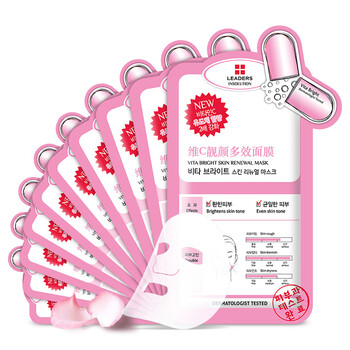 
                                        丽得姿（LEADERS）领先润美维C靓颜多效面膜25ml*10片/盒(保湿补水 睡眠 亮肤 护肤品 男女士）                