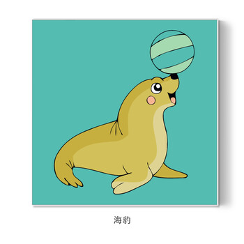 diy数字油画儿童房卡通动漫动物手工绘油彩填色装饰画 小萌猫 动漫二