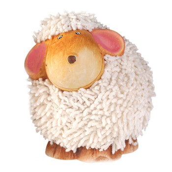 墨贝轩 田园家居小羊装饰品 创意电视柜陶瓷摆件 客厅工艺品摆设 手工