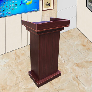 2018款实木演讲台发言台迎宾台礼宾台实木讲台导购台主持台定制 加高