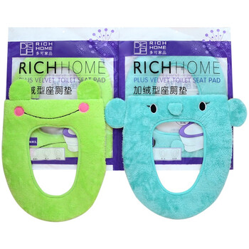 
                                        多可家品 卡通加绒马桶垫 颜色随机                