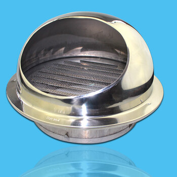 304不锈钢特厚外气口卫生间厨房排气出风口外墙风帽防雨罩风帽口 直径