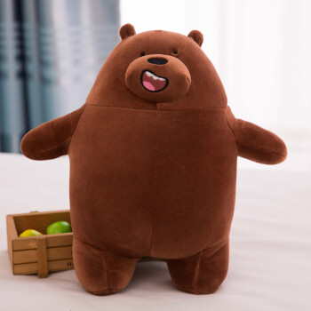 熊公仔裸熊公仔毛绒玩具北极熊抱枕小熊娃娃玩偶生日礼物女 站版棕熊
